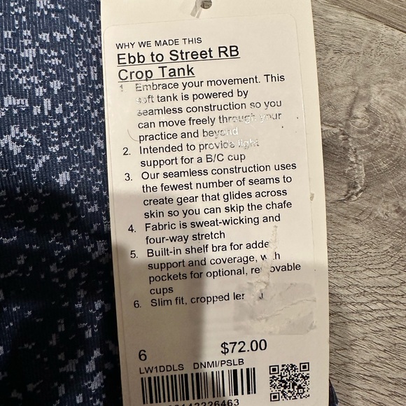 Lululemon crop tank with built in bra - Picture 3 of 6